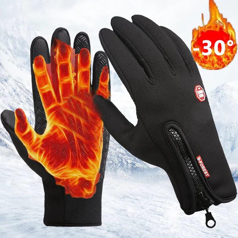 Winter Moto (Heated Gloves)Touchscreen Motorbike Racing Riding Gloves Winter Motorcycle Gloves Thermal Fleece Lined Waterproof Heated Gloves - novelvine