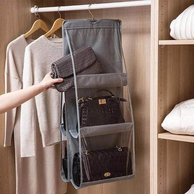 Premium Oxford Cloth Handbag Hanging Organizer - Multi-Compartment Closet Storage Solution for Purses, Bags, & Accessories - novelvine