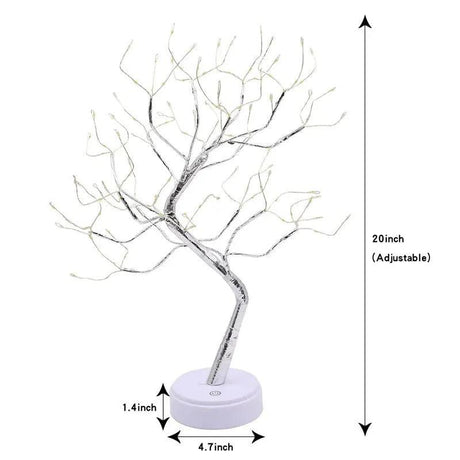 LED Night Light Mini Christmas Tree Copper Wire Garland Lamp For Kids Home Bedroom Decoration Decor Fairy Light Holiday lighting - novelvine