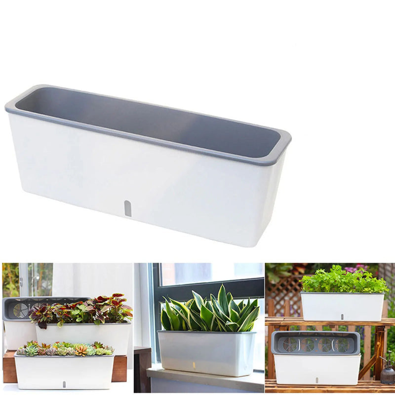 Self-Watering Planter Pots with Water Level Indicator – Decorative Indoor & Outdoor Flower Pots, Perfect Gift for Friends, Family & Neighbors