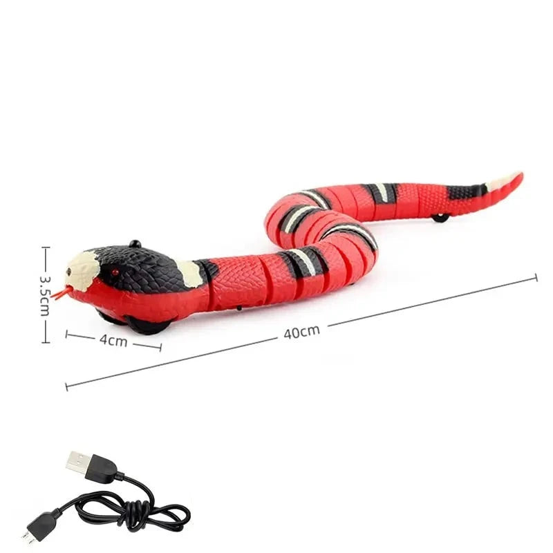 Smart Sensing Snake Cat Toy – USB Rechargeable Interactive Teaser for Indoor Cats & Kittens