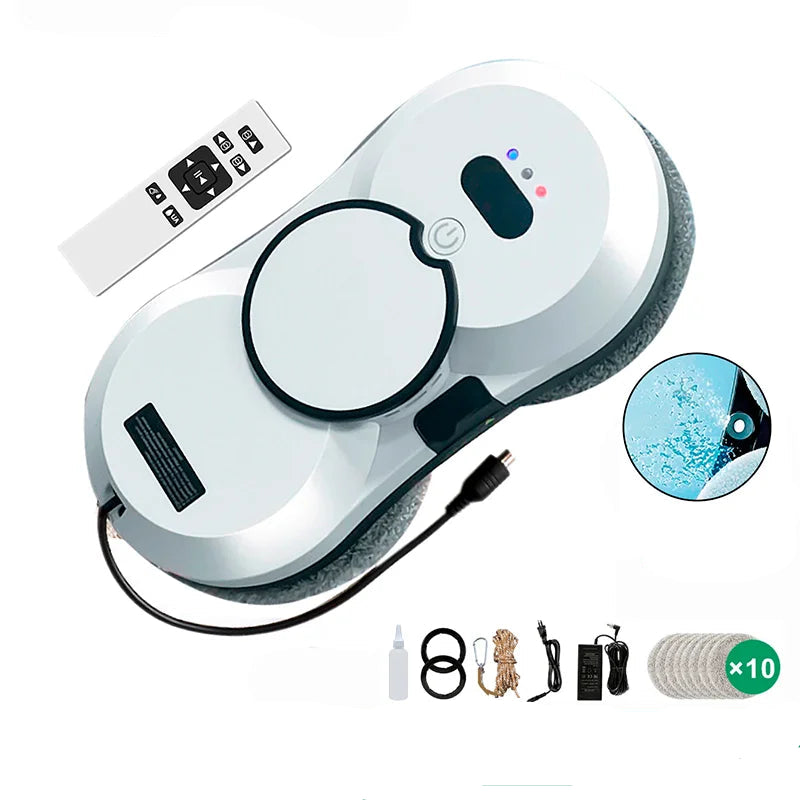 DIVEDEER Smart Window Cleaning Robot – Automatic Water Spray, Anti-Drop Magnetic Glass Cleaner for Home