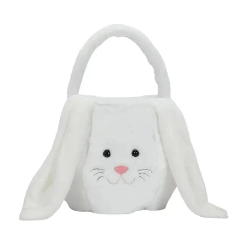 Large Bunny Storage Basket – Plush Easter Rabbit Candy & Gift Bag