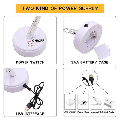 LED Night Light Mini Christmas Tree Copper Wire Garland Lamp For Kids Home Bedroom Decoration Decor Fairy Light Holiday lighting - novelvine