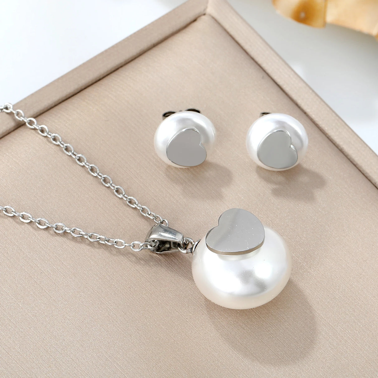 Luxury Water Drop Choker Necklace & Earrings Set – Stainless Steel Women’s Jewelry for Wedding & Special Occasions