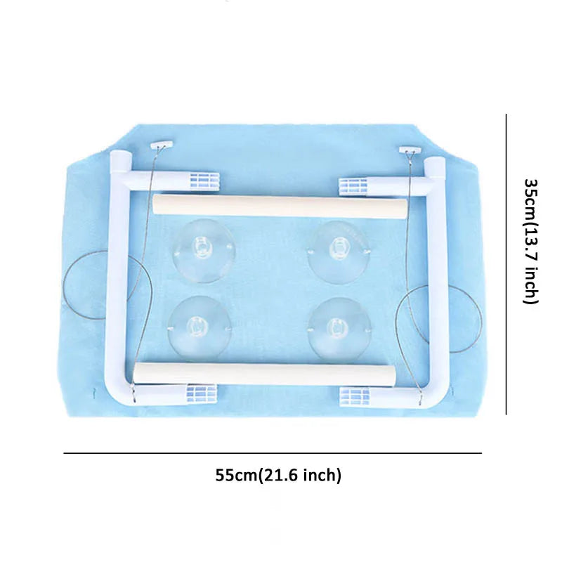 Window-Mounted Cat Hammock Bed – Removable Suction Cup Climbing Perch for Indoor Cats, Easy to Clean Hanging Kitten Lounger