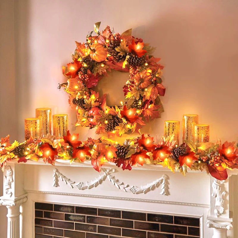 3M 20LED Maple Leaf String Lights – Autumn Fairy Garland for Halloween, Thanksgiving & Christmas Home Décor