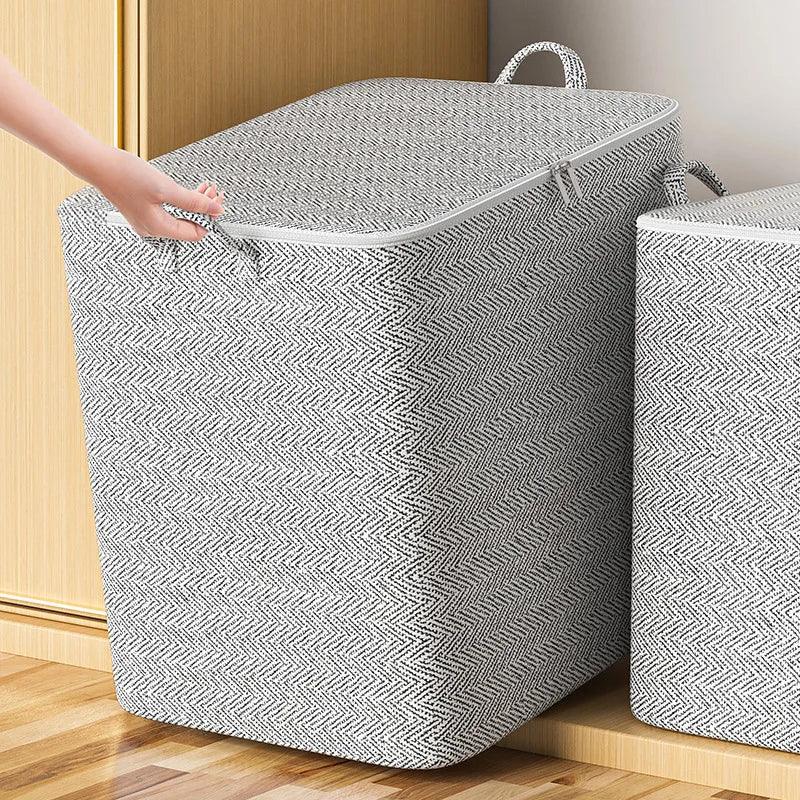 Storage Box Foldable Clothing Organizer Large Capacity Household Quilt Storage Bag Clothes Folding Closet - novelvine