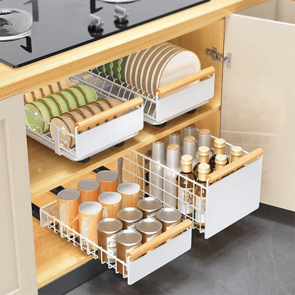Sliding Bowl Dish Storage Rack - novelvine