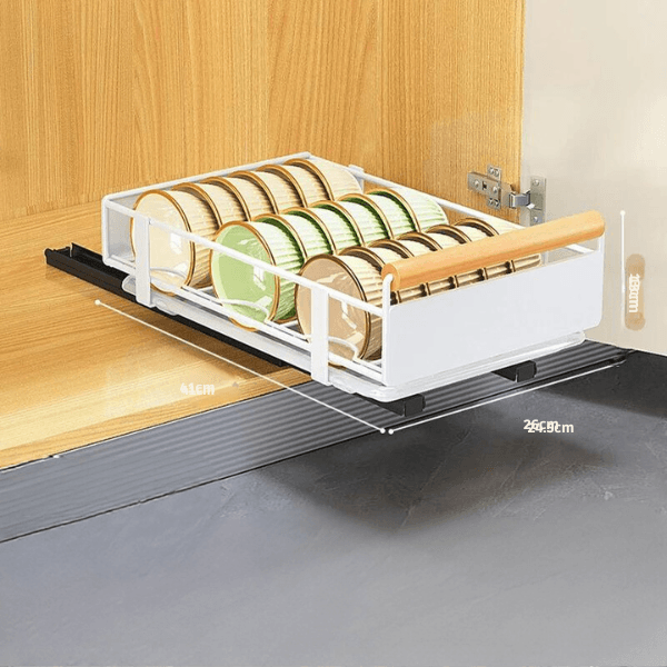 Sliding Bowl Dish Storage Rack - novelvine