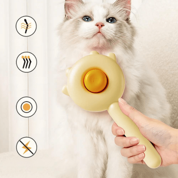 1/2Pcs Pet Hair Removal Brush Grooming Comb Self Cleaning Dog Slicker Brush with Massage Teeth Dogs Cats Pet Grooming Supplies - novelvine