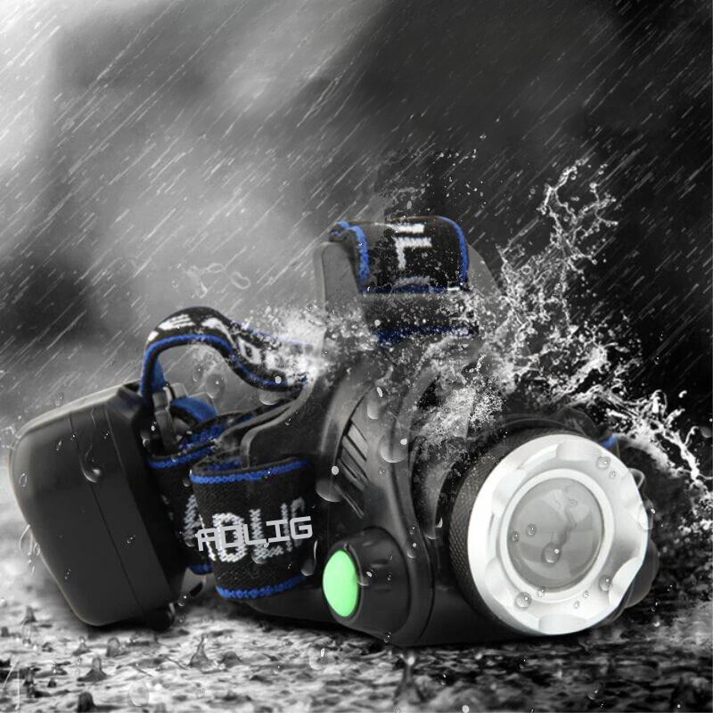 High-Lumen LED Headlamp: Rechargeable, Waterproof, Outdoor Head Torch