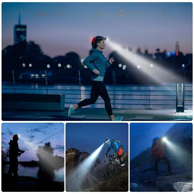 High-Lumen LED Headlamp: Rechargeable, Waterproof, Outdoor Head Torch