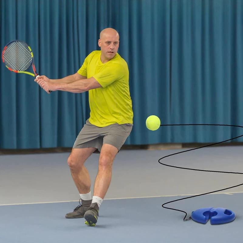 Professional Tennis Training Aid: Heavy Duty Base with Elastic Rope Ball Rebounder