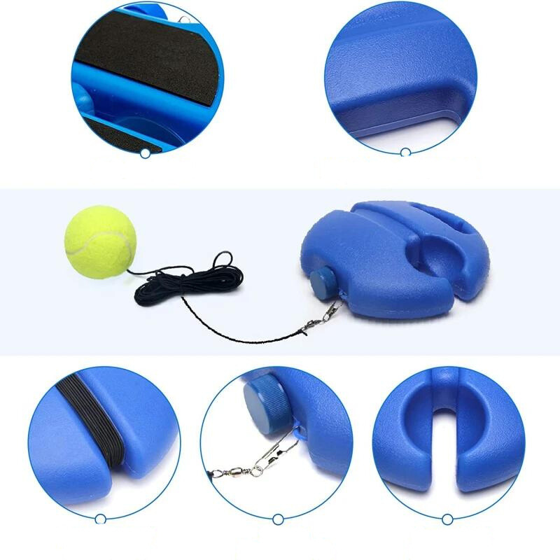 Professional Tennis Training Aid: Heavy Duty Base with Elastic Rope Ball Rebounder