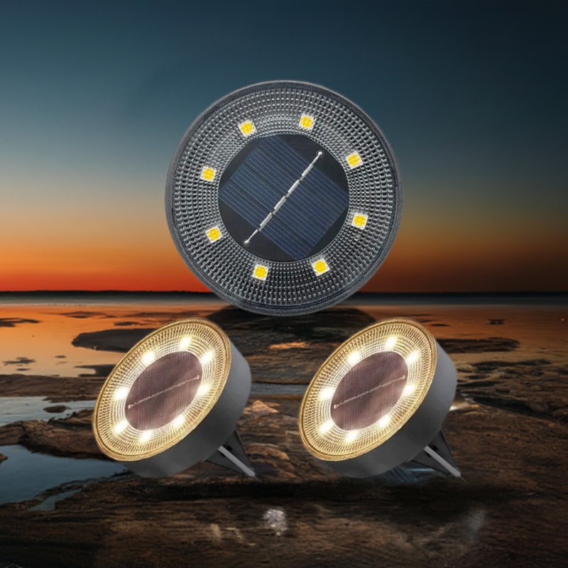 IP68 Waterproof LED Solar Ground Lights – Outdoor Pathway, Garden, Yard, Driveway & Deck Lighting