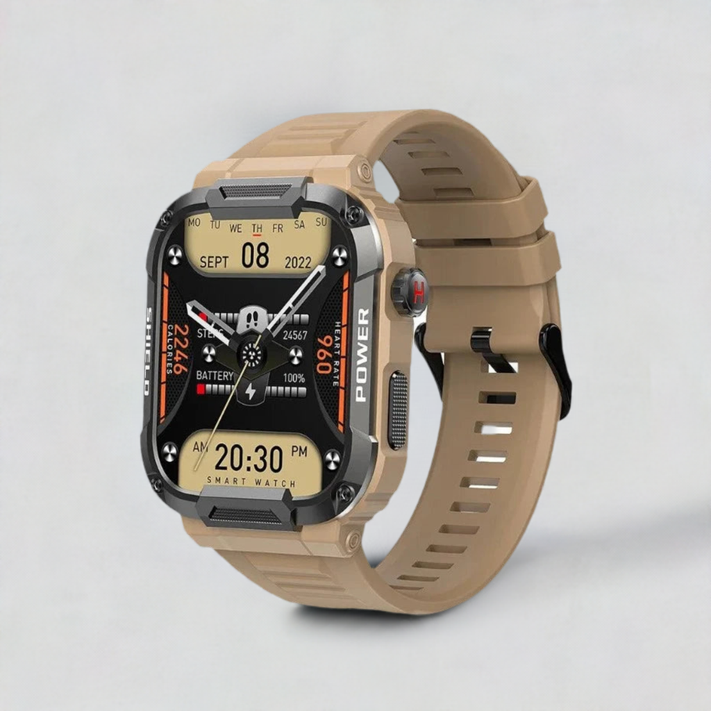 1.85-Inch IP68 Waterproof Military Smartwatch for Men - Bluetooth Call, Sports Fitness Watches for Android iOS