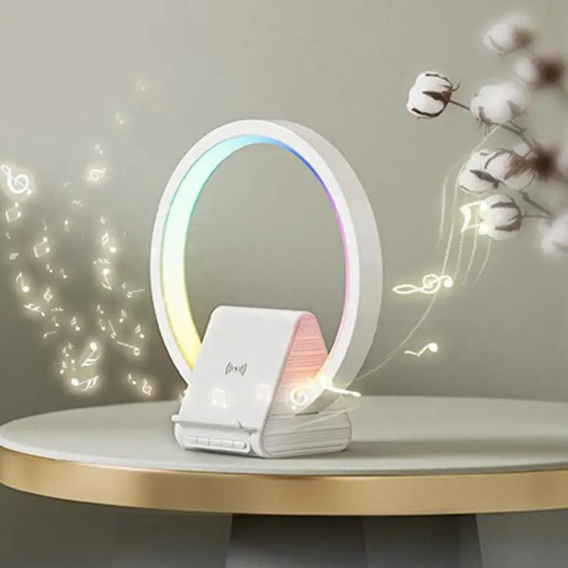 15W RGB Night Light Wireless Charger, Bluetooth Speaker Music Home Styling and Smart Lamps - novelvine