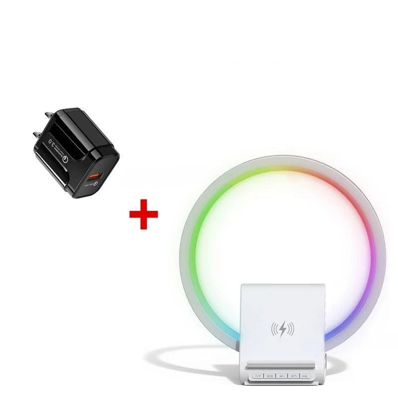 15W RGB Night Light Wireless Charger, Bluetooth Speaker Music Home Styling and Smart Lamps - novelvine