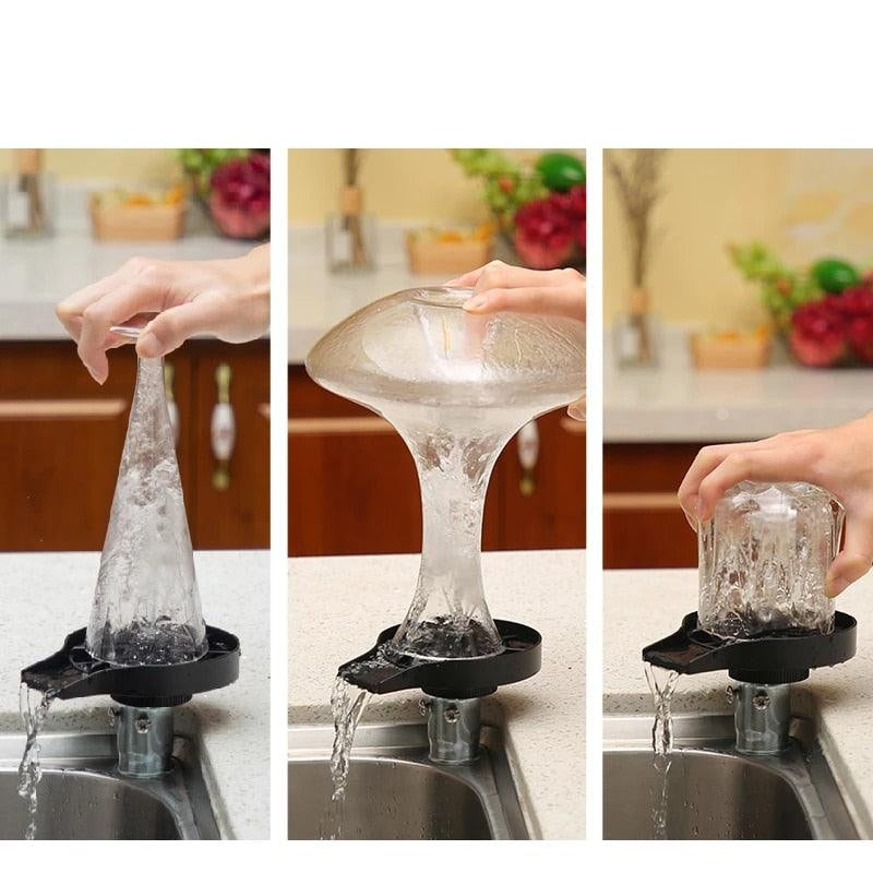 Automatic Glass Rinser Cup Washer for Kitchen Sink - novelvine