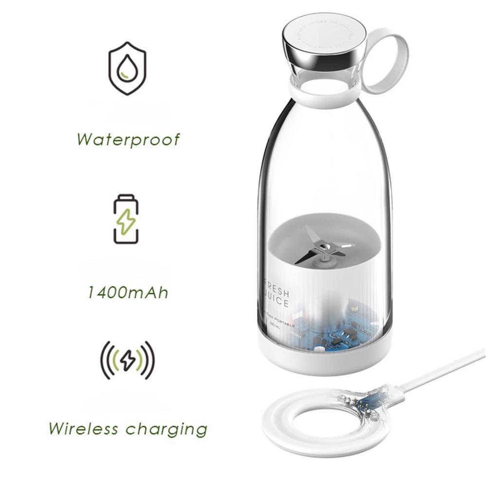 Compact Wireless Portable Mini Fruit Blender - Ideal for Smoothies, Juices, and Milkshakes On-the-Go - novelvine