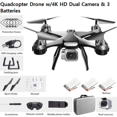 HD 4K Dual Camera Quadcopter Drone - novelvine