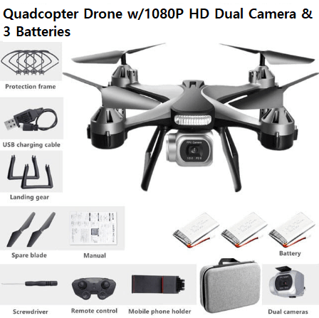 HD 4K Dual Camera Quadcopter Drone - novelvine