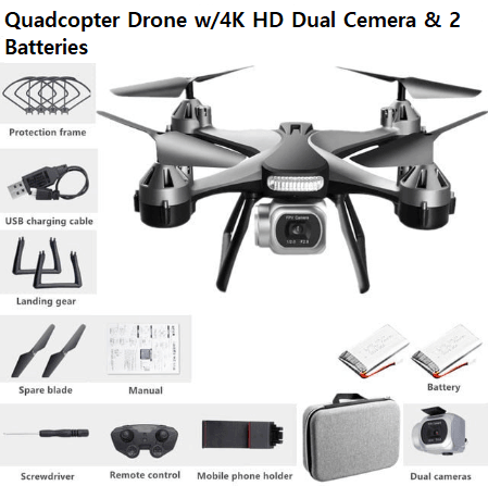 HD 4K Dual Camera Quadcopter Drone - novelvine