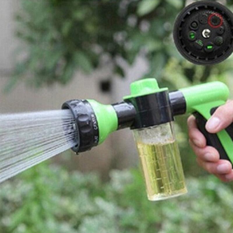 High Pressure Water Hose Nozzle Spray & Soap Dispenser Garden Gun | Car Wash Foam Gun for Watering Plants, Lawn, Patio, Cleaning, & Pet Showering - novelvine