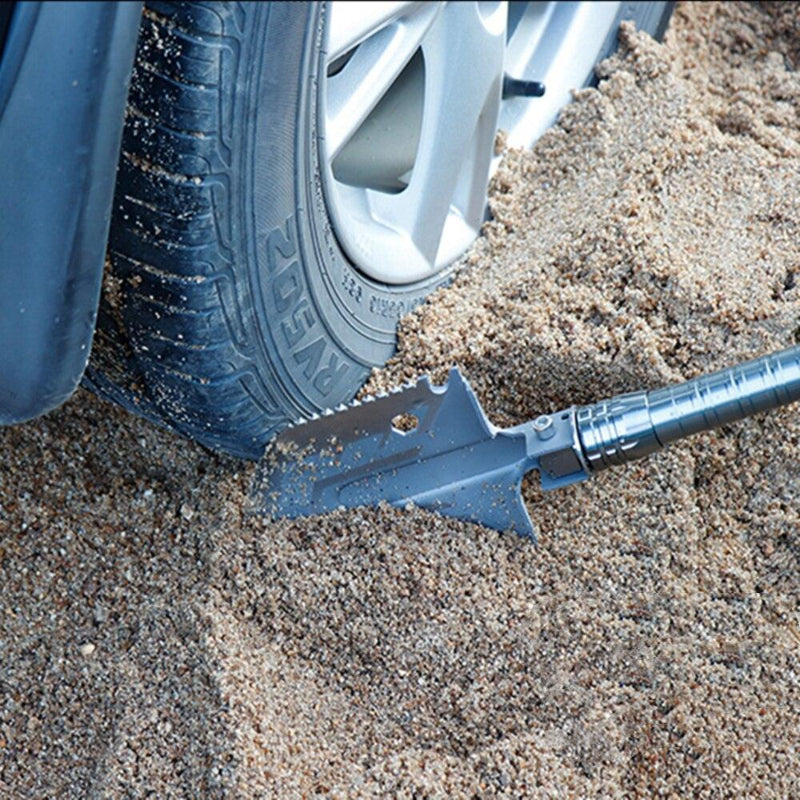 Survival Military Grade Folding Shovel With Portable Entrenching Tool, Foldable Camping Multitool, Tactical Collapsible Spade for Hiking, Backpacking, Off-roading, Car Emergency - novelvine