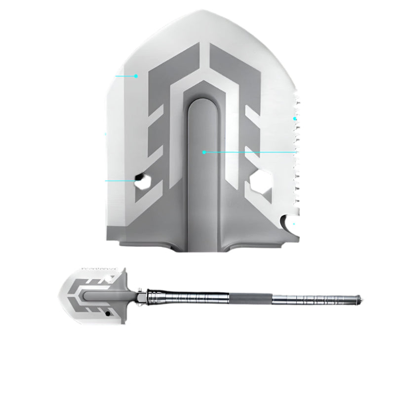 Survival Military Grade Folding Shovel With Portable Entrenching Tool, Foldable Camping Multitool, Tactical Collapsible Spade for Hiking, Backpacking, Off-roading, Car Emergency - novelvine