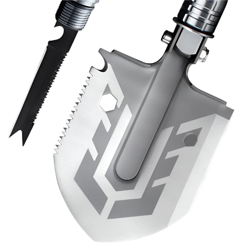 Survival Military Grade Folding Shovel With Portable Entrenching Tool, Foldable Camping Multitool, Tactical Collapsible Spade for Hiking, Backpacking, Off-roading, Car Emergency - novelvine