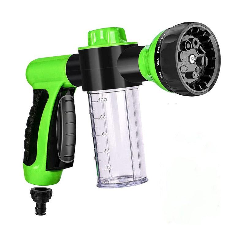 High Pressure Water Hose Nozzle Spray & Soap Dispenser Garden Gun | Car Wash Foam Gun for Watering Plants, Lawn, Patio, Cleaning, & Pet Showering - novelvine