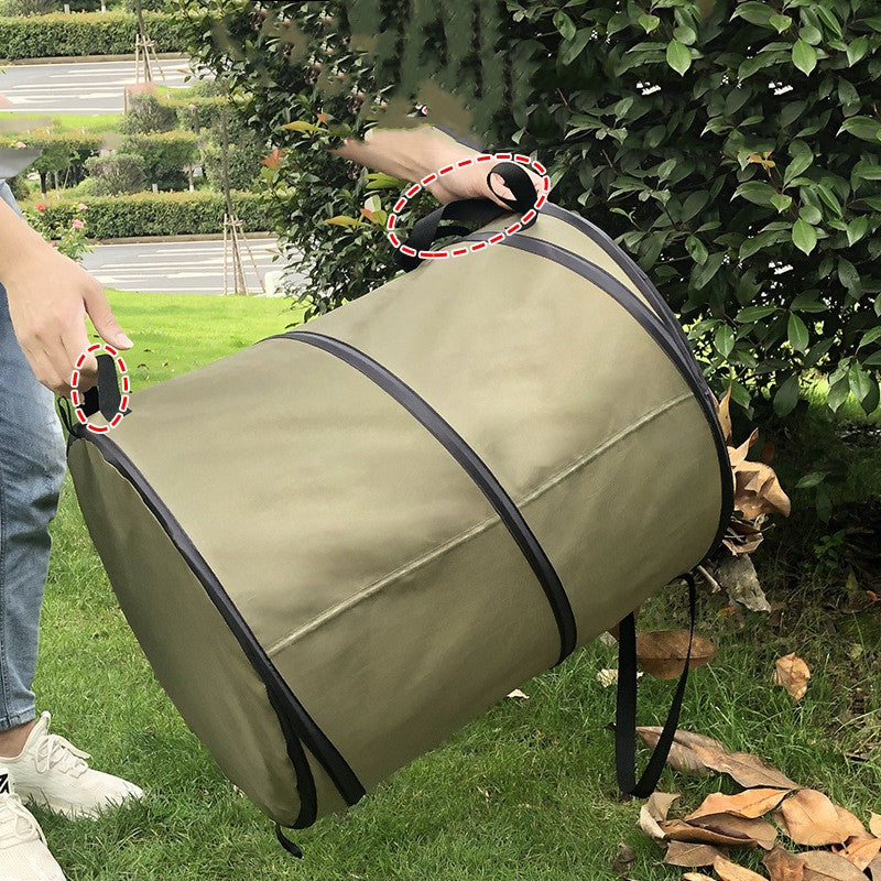 Foldable Oxford Cloth Yard Waste Container - Outdoor Gardening Tools for Home Garden Leaf Collection