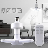 Fan Shape LED Bulb E27 Foldable 40 LEDs Light - Ceiling Lamp for Home, Warehouse, Garage (220V/110V, Warm White
