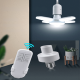 Fan Shape LED Bulb E27 Foldable 40 LEDs Light - Ceiling Lamp for Home, Warehouse, Garage (220V/110V, Warm White