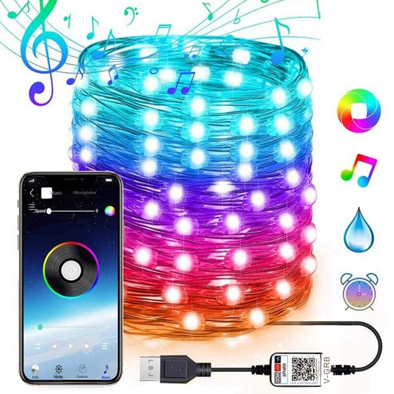 Bluetooth LED String Lights: Wireless Controlled Decorative Lighting