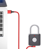 Fingerprint Padlock , Locker Lock, Smart Padlock, Bluetooth or Fingerprint Unlock, Weatherproof Outdoor Lock, for Gym, Bike, School, Fence and Storage, Padlock USB Rechargeable (Black)