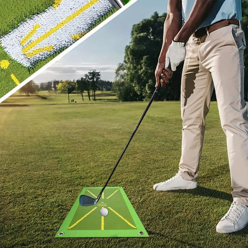 Golf Training Mat Kit - Swing Path Feedback, Correct Posture, Advanced Practice Aid