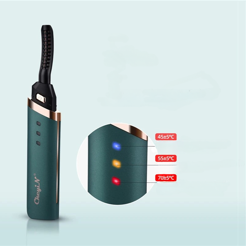 USB Heated Eyelash Curler – Long-Lasting Natural Curl | CkeyiN Electric Lash Tool