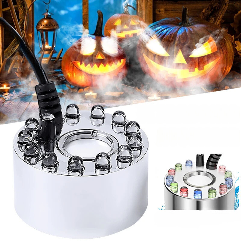 Mini LED Pumpkin Fog Machine – Halloween, Christmas & Easter Pond Water Fountain Decoration for Parties & Festivals