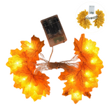 3M 20LED Artificial Maple Leaves LED String Lights – Fairy Garland for Halloween & Christmas | Perfect Home Decoration & Thanksgiving Gift