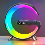 Multifunctional Wireless Charging Station – Alarm Clock, Bluetooth Speaker & RGB Light | Fast Charger for iPhone & Samsung