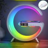 Multifunctional Wireless Charging Station – Alarm Clock, Bluetooth Speaker & RGB Light | Fast Charger for iPhone & Samsung