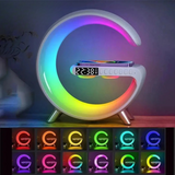 Multifunctional Wireless Charging Station – Alarm Clock, Bluetooth Speaker & RGB Light | Fast Charger for iPhone & Samsung