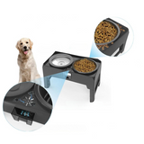 Adjustable Raised Dog Bowl Set: Elevated Slow Feeder with No-Spill Water Bowl, Non-Slip Stand