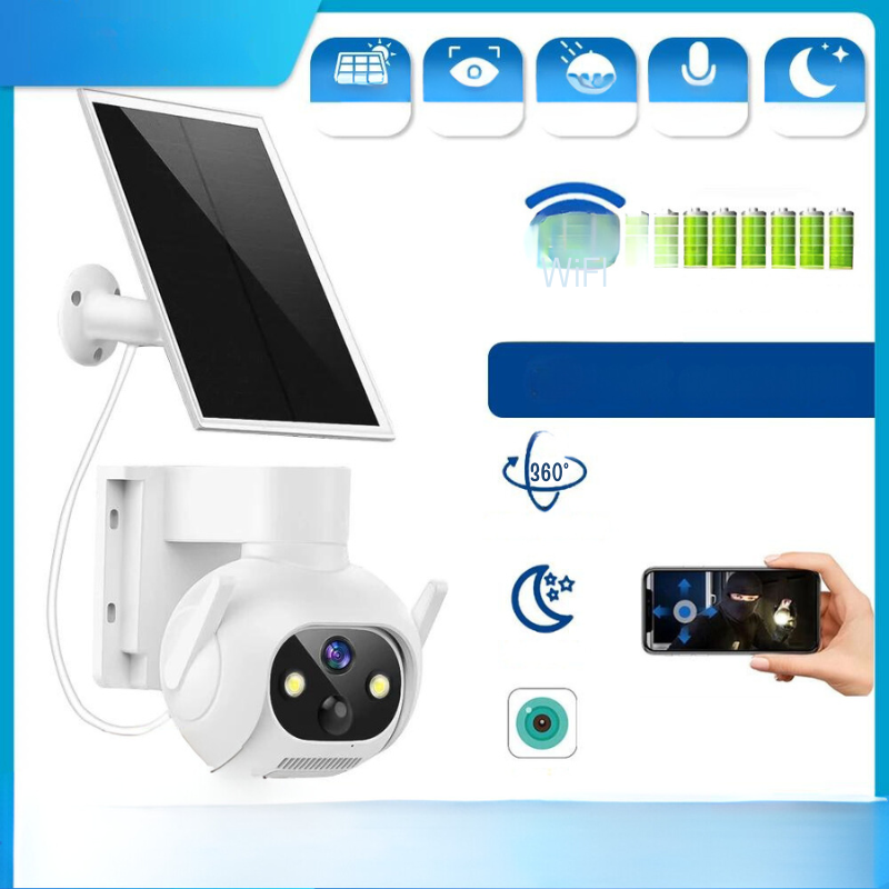 Linook icsee 5MP CCTV Solar Cell Outdoor Wireless WIFI Head IP Camera: Waterproof Monitoring