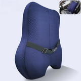 Orthopedic Ergonomic Memory Foam Seat Cushion & Lumbar Support Pillow Set - Coccyx Relief for Office Chair and Car