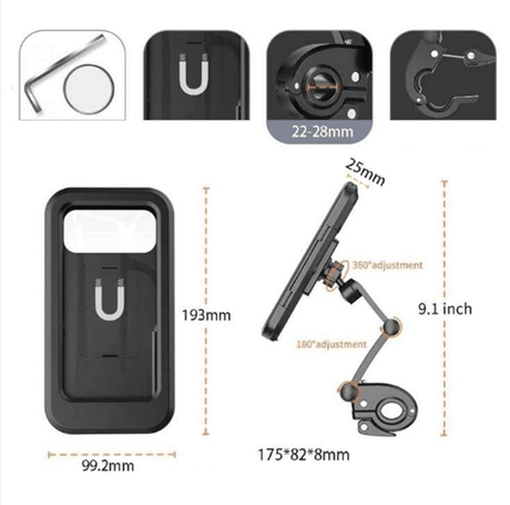 Bicycle Motorcycle Waterproof Mobile Phone Holder - novelvine