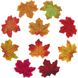 100pcs Artificial Maple Leaves – Realistic Autumn Leaf Petals for Halloween, Christmas, Thanksgiving, Wedding & Party Table Décor